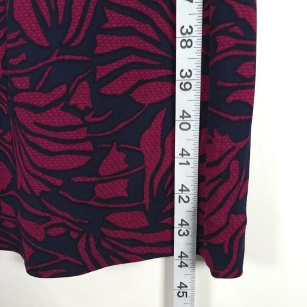 NWT TORY BURCH ETTA DRESS TORY NAVY AZOLLA COMBO A/988 Floral Print LS‎ SMALL